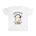Load image into Gallery viewer, Can't Hear You I'm Listening to K - Pop Youth TeeKids clothesKO Creative Agency LLCWhiteS
