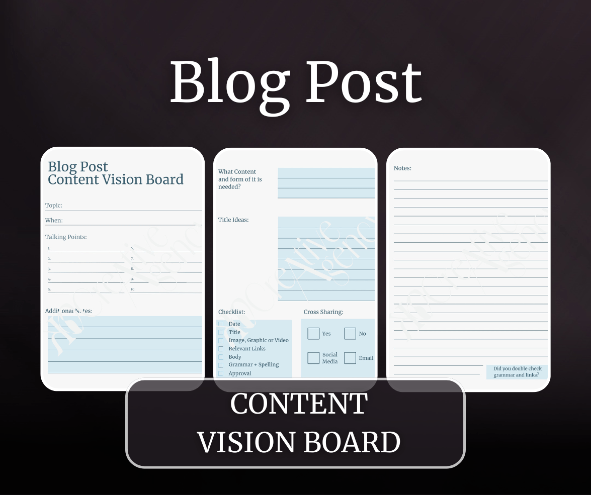 Content Vision Boards - KO Creative AgencyDigital