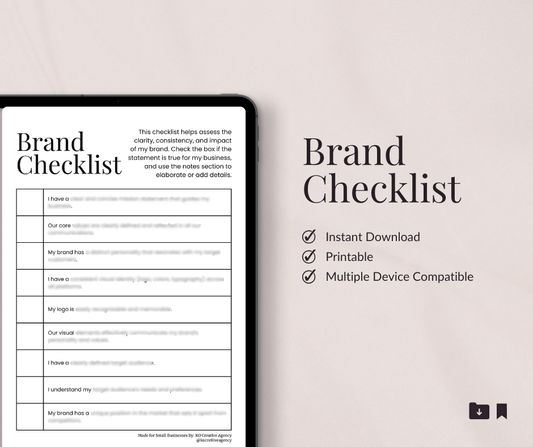 Brand Checklist - KO Creative Agency LLCPrintable