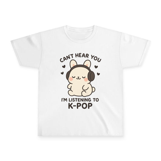 Can't Hear You I'm Listening to K - Pop Youth TeeKids clothesKO Creative Agency LLCWhiteS