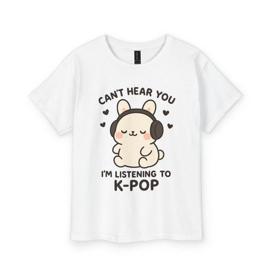 Can't Hear You I'm Listening to K - Pop Youth TeeKids clothesKO Creative Agency LLCWhiteS